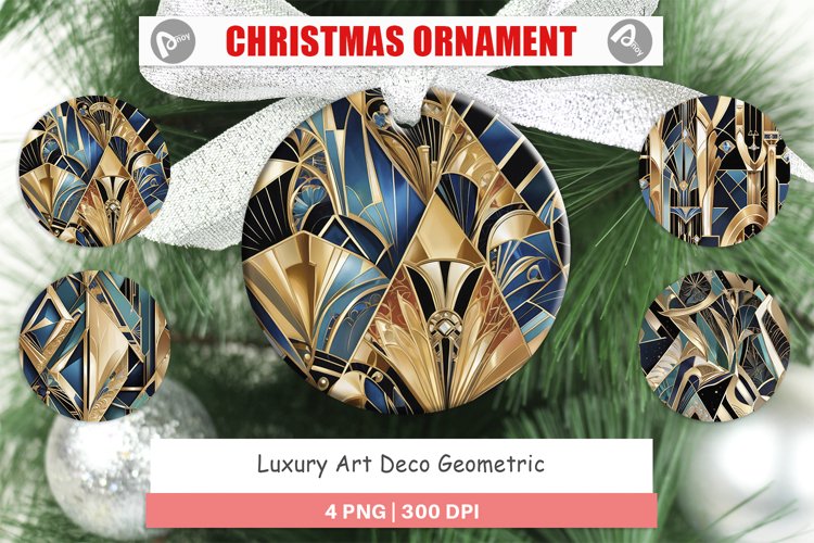 Christmas Ornaments Luxury Art Deco Geometric