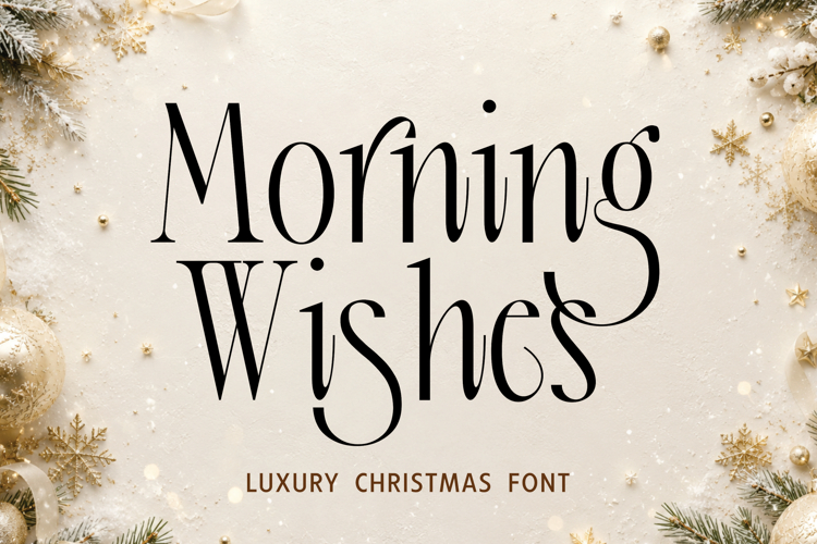 Christmas Font - Morning Wishes