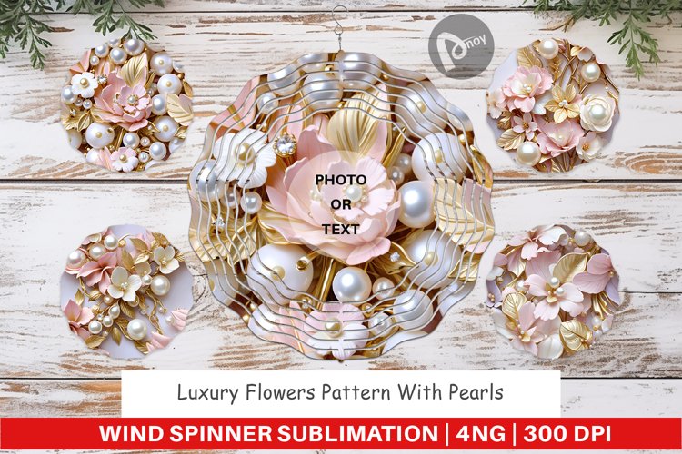 Wind Spinner Luxury Flowers Pattern