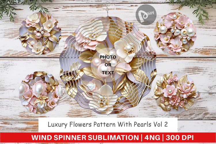 Wind Spinner Luxury Flowers Pattern