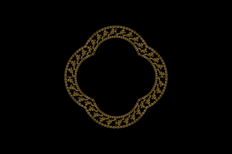 luxury frame art floral decoration vintage element design