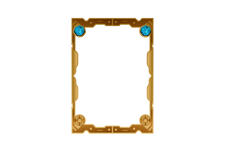 Luxury game asset frame art with diamond element graphic example image 1