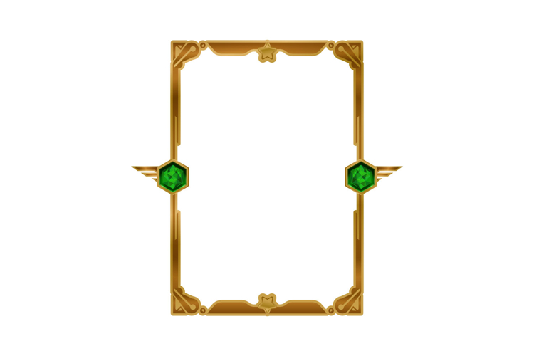 Luxury game asset frame art with diamond element isolated example image 1