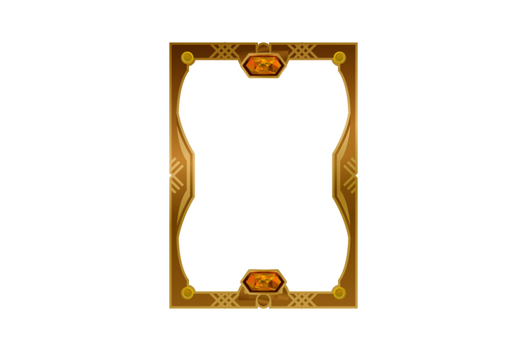 Luxury game asset frame art with diamond element vector example image 1