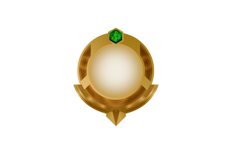 Luxury gold game asset ui graphic element isolated example image 1