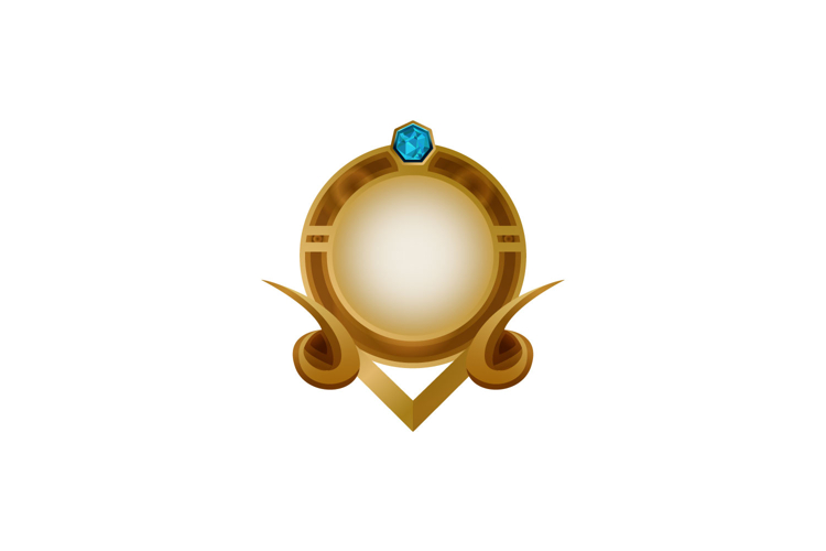 Luxury gold game asset ui graphic element vector example image 1