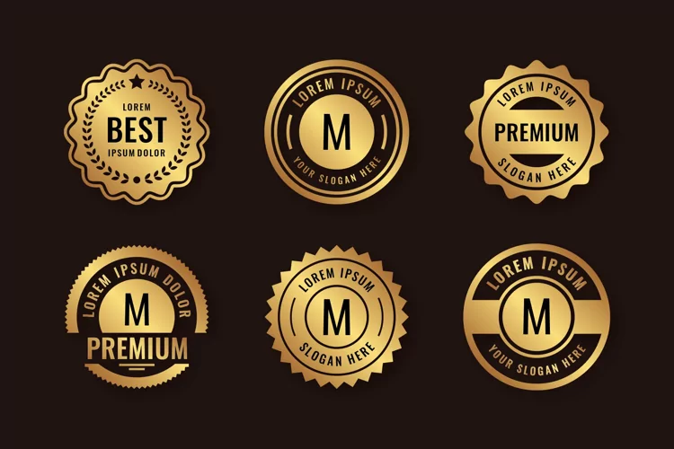 Luxury Gold Labels and Badges Templates