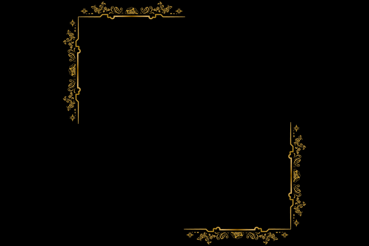 Luxury gold vintage floral divider frame art ornament elemen