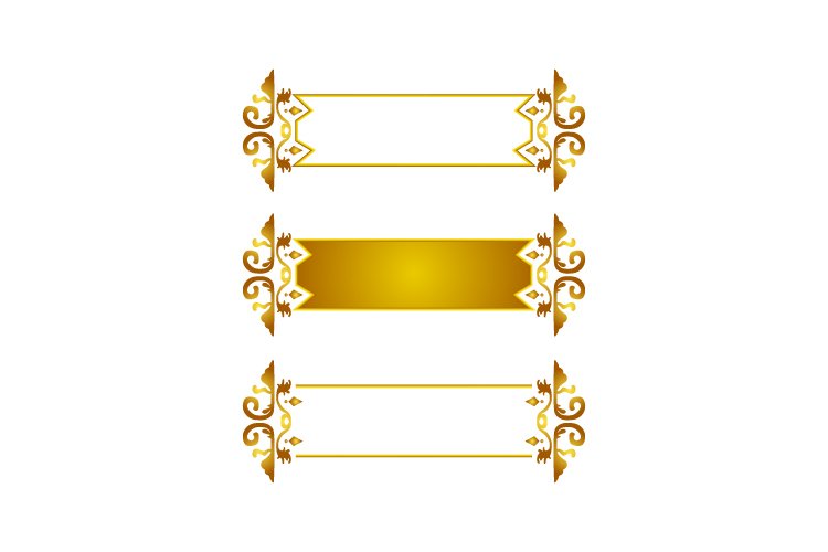 Luxury golden border design background example image 1