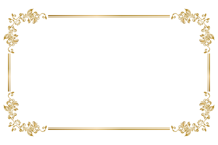 Luxury golden rectangle corner certificate border pattern