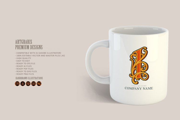 Luxury lettering I monogram logo vintage elegance example image 1