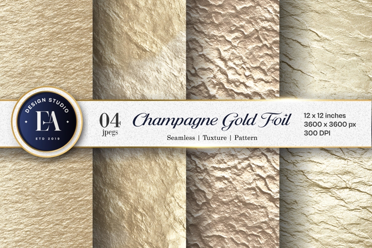 Gold Champagne Foil Soft Metallic Shimmer Digital Paper