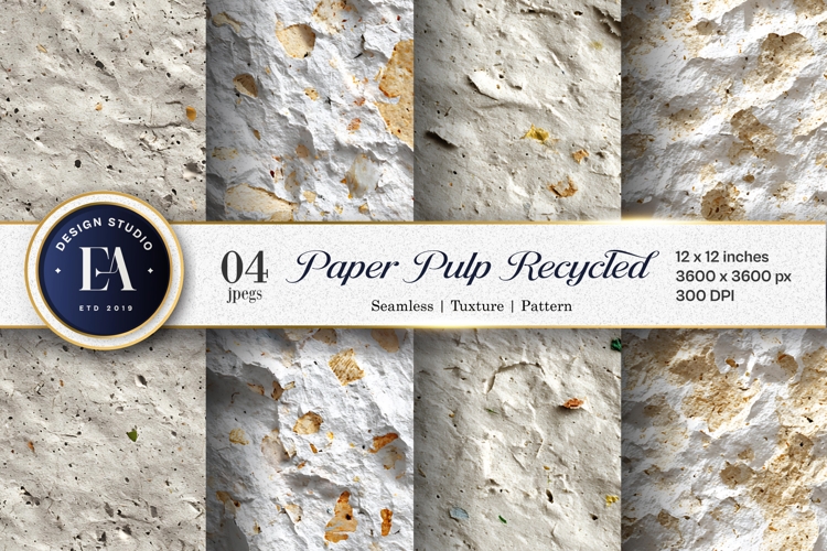 Eco-Friendly Paper Pulp Speckled Texture Digital Paper