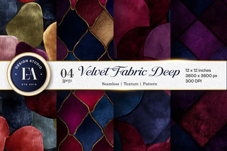 Velvet Fabric Deep Jewel Texture Seamless Digital Paper