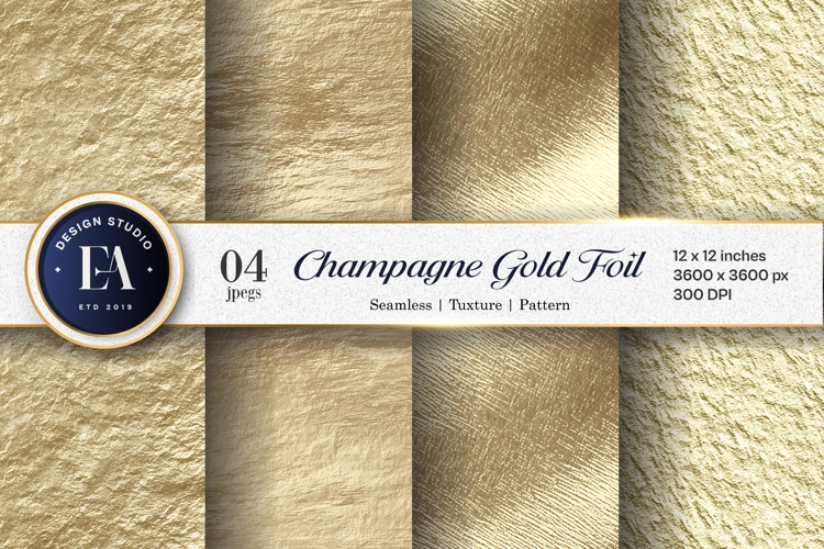 Metallic Champagne Gold Foil Texture Soft Digital Paper