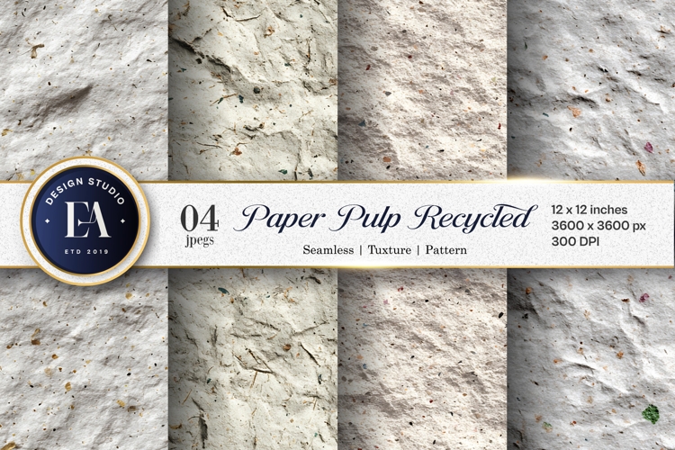 Eco-Friendly Paper Pulp Speckled Texture Digital Paper
