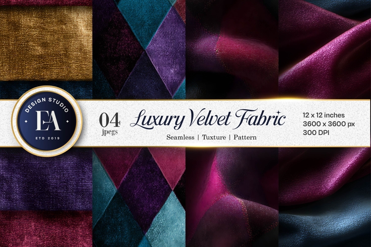 Velvet Luxury Fabric Deep Jewel Texture Digital Paper