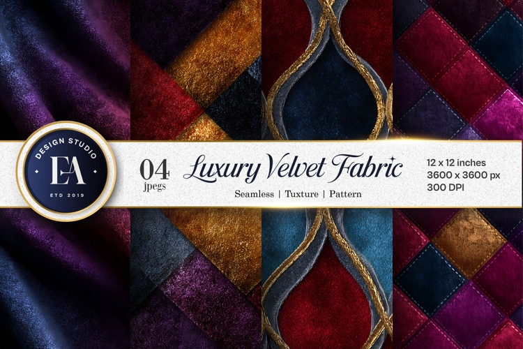 Velvet Fabric Texture Luxury Deep Jewel Digital Paper