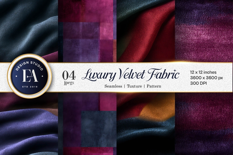 Velvet Fabric Texture Luxury Deep Jewel Digital Paper