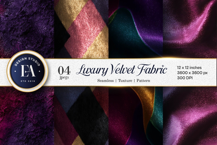 Velvet Luxury Fabric Deep Jewel Texture Digital Paper