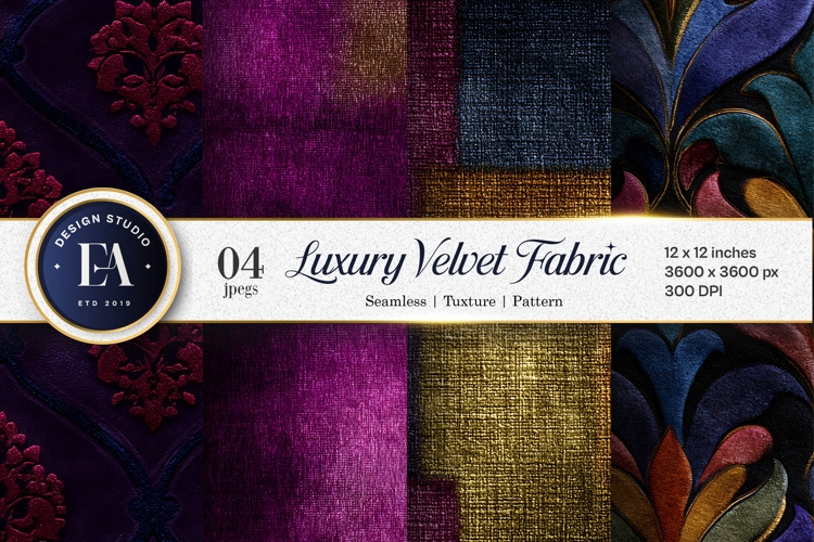 Soft Velvet Fabric Texture Jewel Luxury Digital Paper