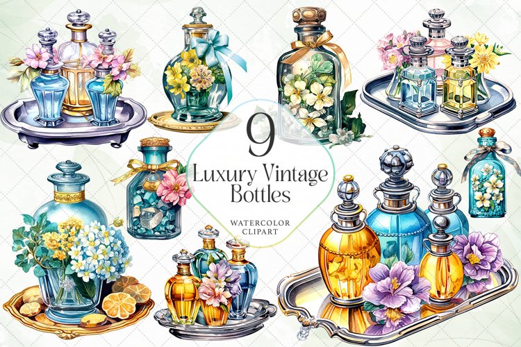 Luxury Vintage Bottles Sublimation Bundle