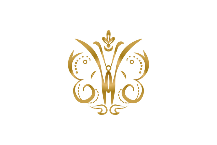 Luxury vintage gold abstract floral art element clip art
