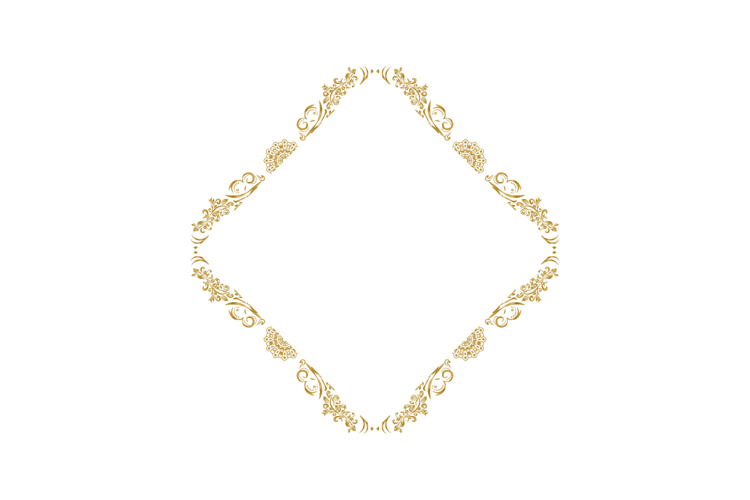 Luxury vintage golden floral wreath ornate element design