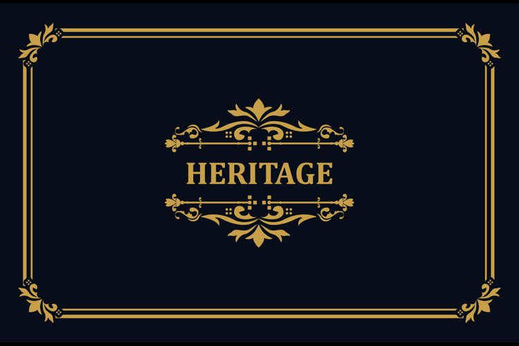 Luxury vintage ornament logo monogram template concept example image 1