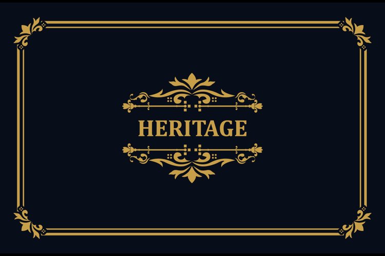 Luxury vintage ornament logo monogram template concept example image 1