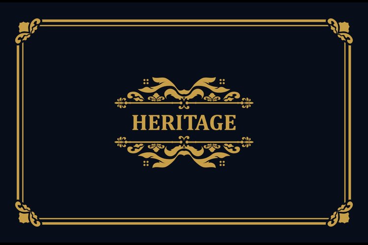 Luxury vintage ornament logo monogram template creative example image 1