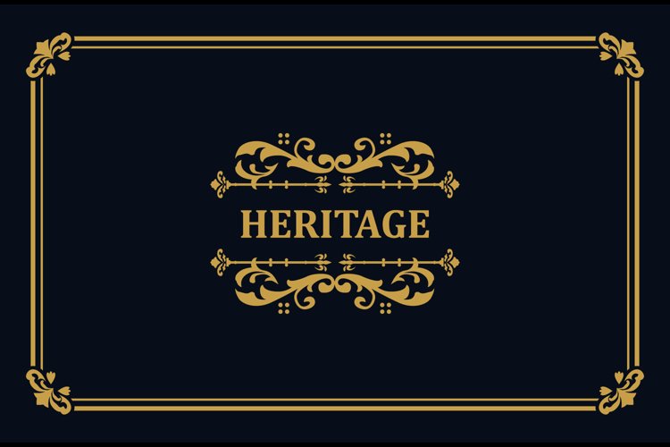 Luxury vintage ornament logo monogram template design example image 1