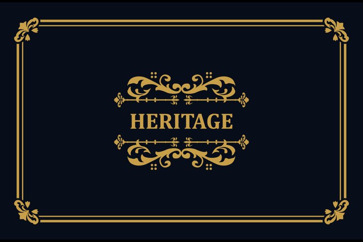 Luxury vintage ornament logo monogram template design example image 1