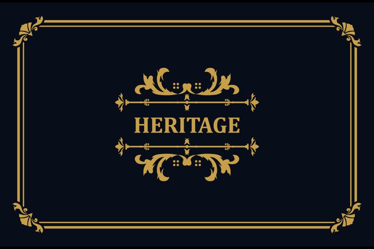 Luxury vintage ornament logo monogram template isolated example image 1