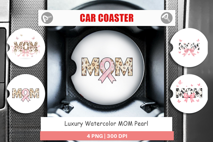 Luxury MOM Pearl Car Coaster