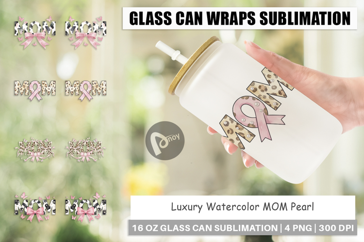 Luxury MOM Pearl Glass Can