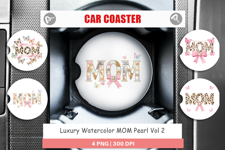 Luxury MOM Pearl Car Coaster