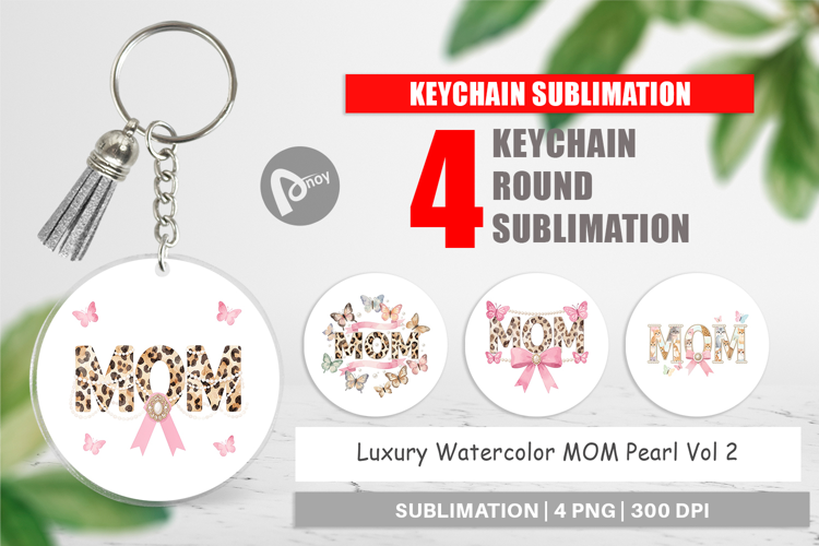 Luxury MOM Pearl Keychain