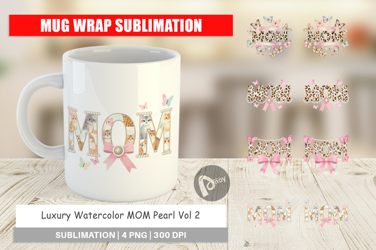 Luxury MOM Pearl Mug Wrap