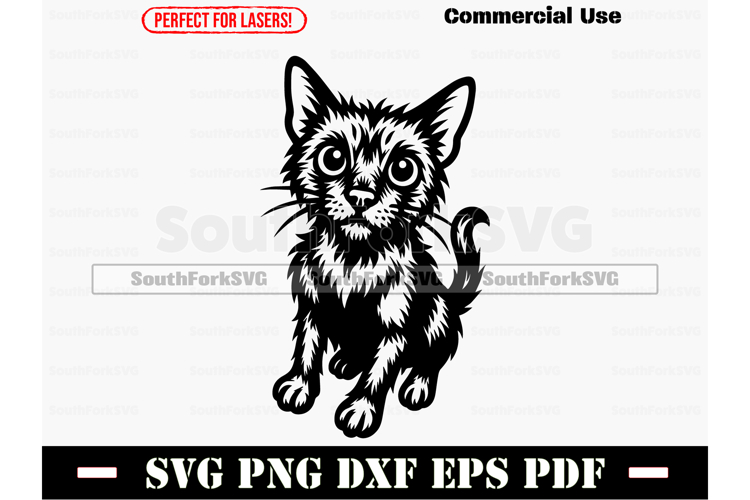 Lykoi Werewolf Cat Begging SVG PNG DXF EPS PDF