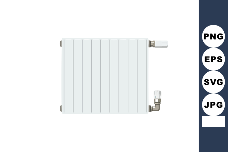 Radiator heating appliance white metal wall-mounted home hea