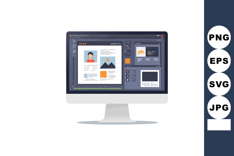 Computer Screen Clipart Image 23