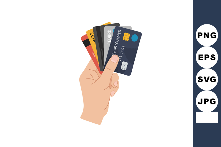 Hand Holding Multiple Credit Cards for Financial Transaction