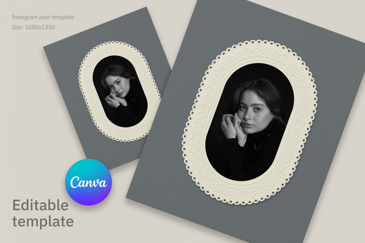 Minimalist Slate Grey Photography Canva Template