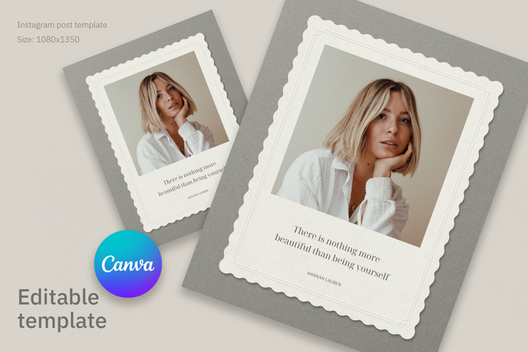 Minimalist Aesthetic Paper Photo Frame Instagram Post