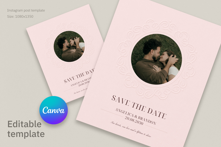 Elegant Save the Date Instagram Post