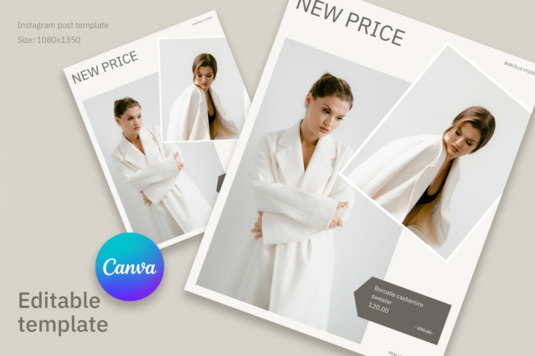 Minimalist New Price Canva Template, Instagram Post
