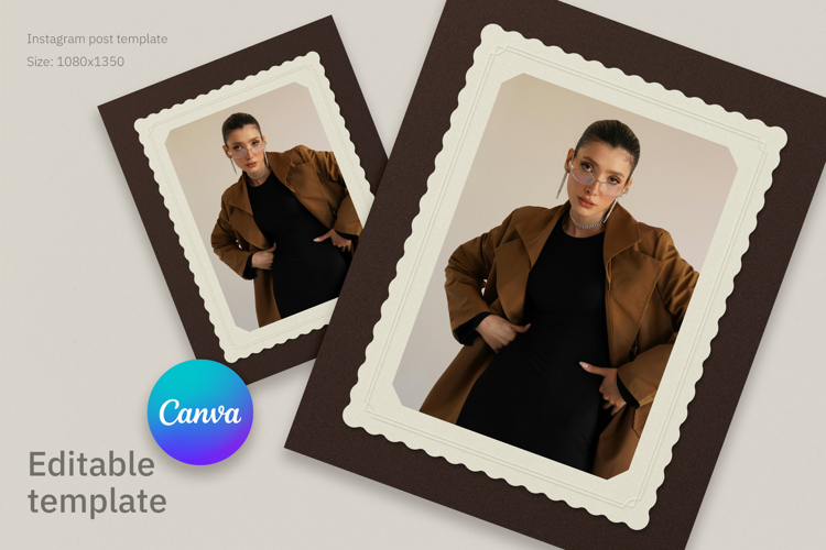 etro Scalloped Paper Emboss Photo Frame