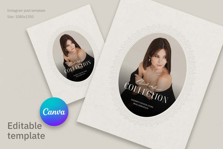 Ornate Emboss Photo Frame Canva Template