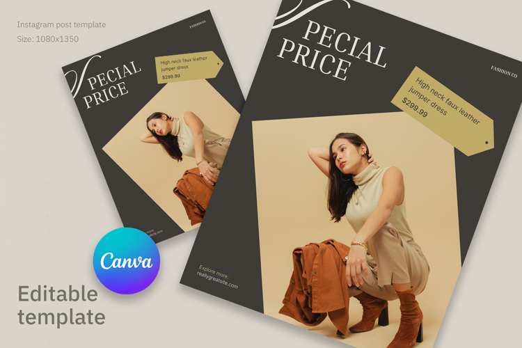 Fashion Sale Instagram Post Canva Template
